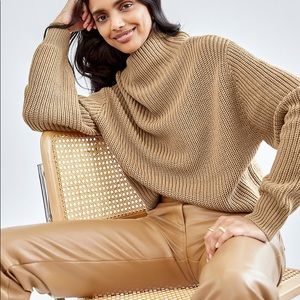 Aritzia Wilfred Montpellier Sweater Gold Camel
